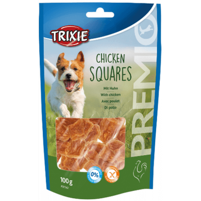 Trixie λιχουδιά premio chicken squares 100gr