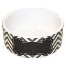 Happypet chevron pet bowl χρώματος γκρι md