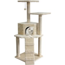 Pawise Ονυχοδρόμιο Cat Tree with Cave S πόλους ξυσίματος τυλιγμένους με σχοινί σιζάλ 65x59x128cm