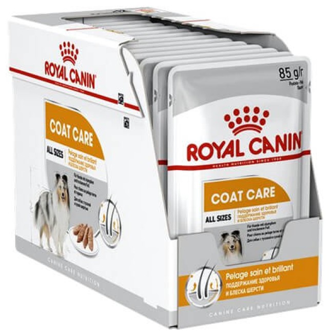 Royal Canin πλήρης τροφή Canine Care Nutrition Wet coat beauty 2x85g