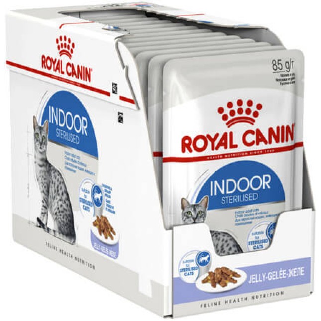 Royal Canin Feline Υγιεινή διατροφή indoor jelly για ενήλικες γάτες που ζουν μέσα στο σπίτι