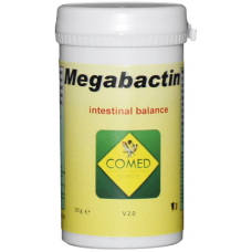 Megabactin 50gr/Ρύθμιση εντερικής διέλευσης, κάλυψη βλεννογόνου με προστατευτικό φίλμ.