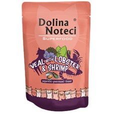 Dolina Noteci super food πλήρες φαγητό για ενήλικες γάτες με μοσχάρι, αστακός & γαρίδες