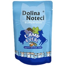 Dolina Noteci super food πλήρες φαγητό για ενήλικες γάτες όλων των φυλών με αρνί & μοσχάρι