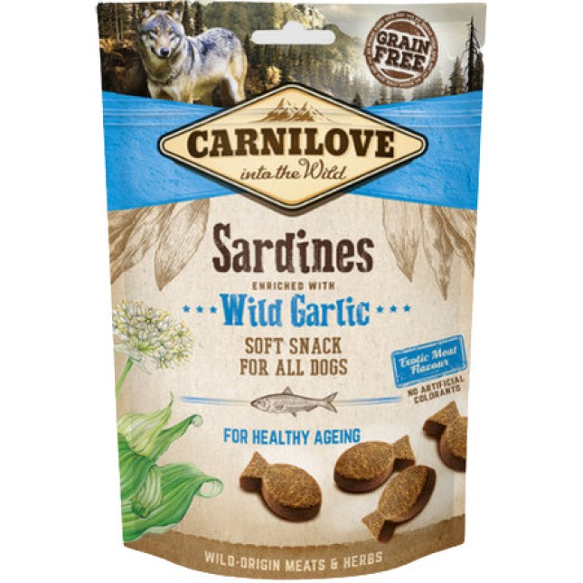 Carnilove Snack Soft σαρδέλες & άγριο σκόρδο 200g