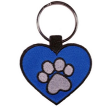 Action Lab Κεντητό μπρελόκ PAW HEART BLUE κεντημένο και στις δύο όψεις