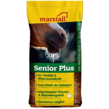 Marstall Senior Plus τροφή για μεγαλύτερα άλογα για ζωτικότητα και ανθεκτικότητα