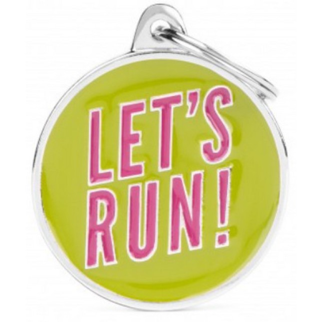 Myfamily Ταυτότητα Ταυτότητα Charms Lets Run  για την ασφάλεια του κατοικίδιου σας