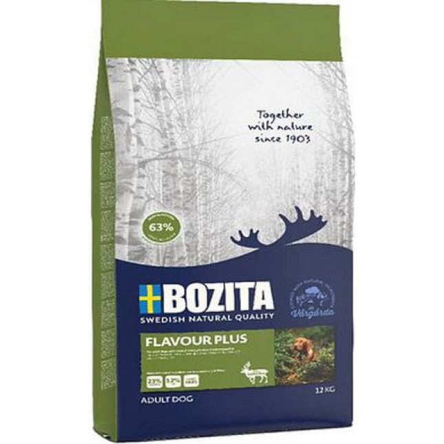 Bozita flavour plus πλήρης τροφή σκύλου με τάρανδο για ενήλικους επιλεκτικούς σκύλους