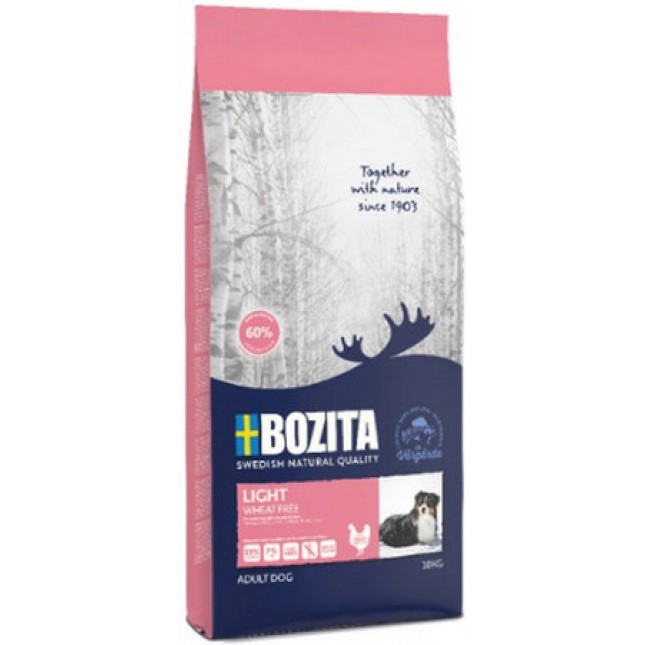 Bozita light πλήρης τροφή για ενήλικους σκύλους χωρίς σιτάρι με φρέσκο κοτόπουλο  19/7