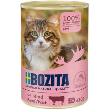 Bozita chunks πλήρης τροφή pate για ενήλικες γάτες και μικρά γατάκια με μοσχάρι