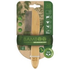 M-pets Bamboo χτένα με 31 περιστρεφόμενα δόντια 5,5x21,5cm