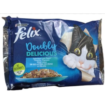 Purina Felix Πολυσυσκευασία με ποικιλία ψαριών  Ζελέ 4x85g