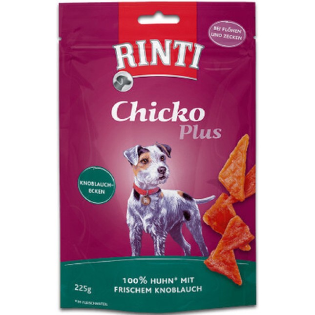 Finnern Rinti extra chicko plus snack τρίγωνα κοτόπουλου & σκόρδο 225gr