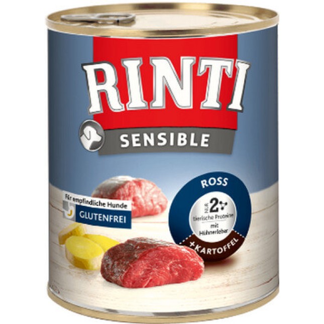 Finnern Rinti Sensible gluten free άλογο, συκώτι κοτόπουλου 800gr