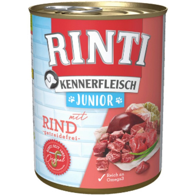 Finnern Rinti Kennerfleisch τροφή σκύλου junior βοδινό κονσέρβα 800gr