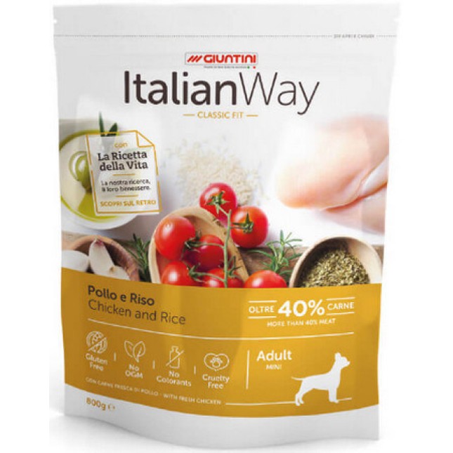 Giuntini Italian Way μίνι ενηλίκων κοτόπουλο & ρύζι classic fit 26/17 1,5kg