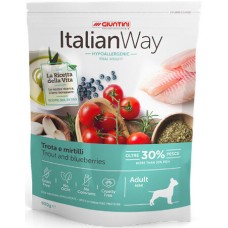 Giuntini Italian Way adult mini πέστροφα & μύρτιλα hypoallergenic 800gr