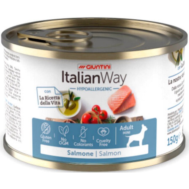 Italian way dog κονσέρβα hypoallergic σολομός 150gr