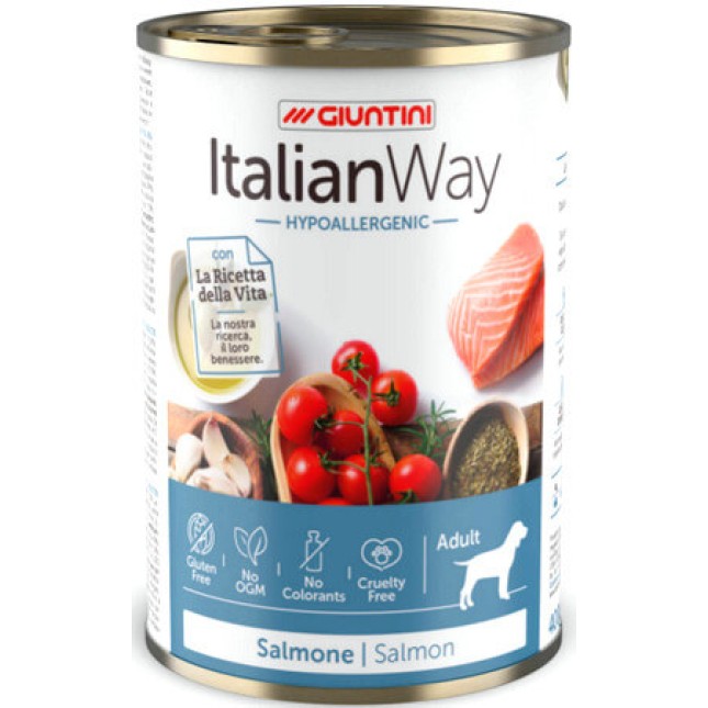 Italian way dog κονσέρβα hypoallergic σολομός 400gr