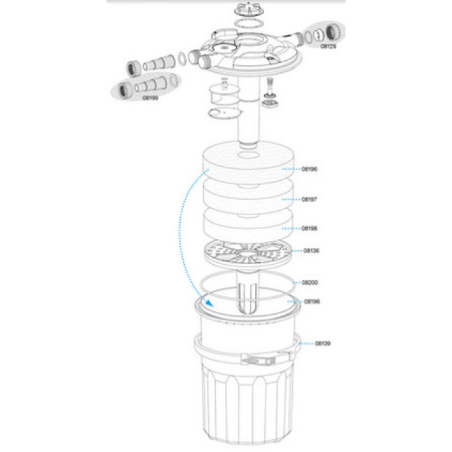 Sera pond canister cov.seal ring