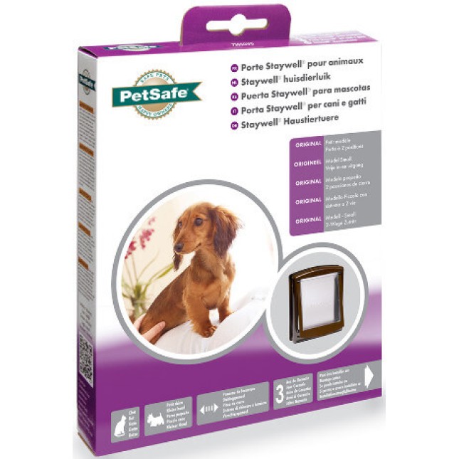 Petsafe πόρτα γάτας καφέ απλή 19x16 cm