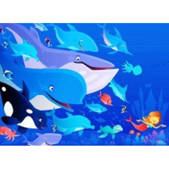 ΕΝΥΔΡΕΙΟ ΜΕ ΑΦΙΣΑ ΦΑΛΑΙΝΕΣ KIT DECO 35AF WHALES BLUE 35*20*30