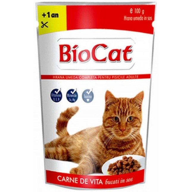 Biocat  μοσχάρι 100gr