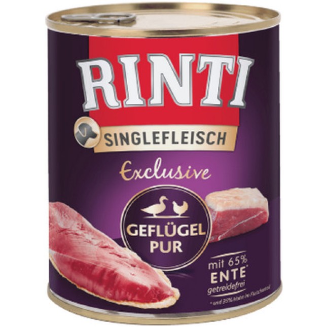 Finnern Rinti Single Fleisch exclusive χωρίς γλουτένη καθαρά πουλερικά 800gr