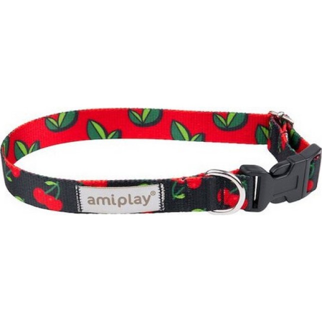 Amiplay-περιλαίμιο σκύλου Be Happy Cherry XLarge 45-70 x 2,5cm