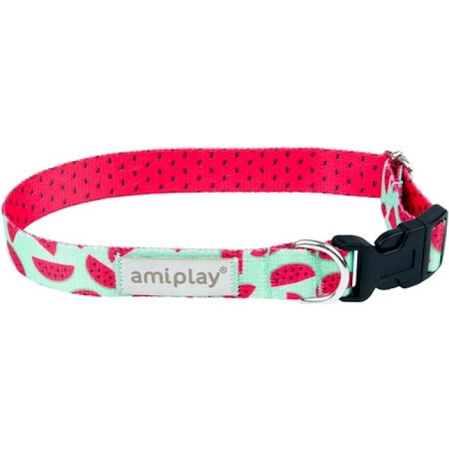 Amiplay-περιλαίμιο σκύλου Be Happy Watermelon Medium 25-40 x 2cm