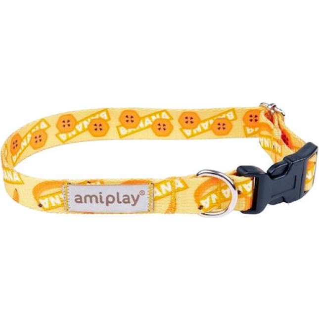 Amiplay-περιλαίμιο σκύλου Be Happy Banana Small 20-35 x 1,5cm