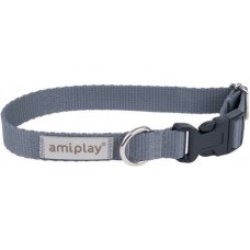 Amiplay-περιλαίμιο σκύλου SAMBA γκρι XSmall 18-30 x 1cm