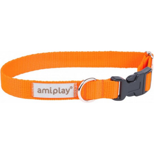 Amiplay-περιλαίμιο σκύλου SAMBA πορτοκαλί XSmall 18-30 x 1cm