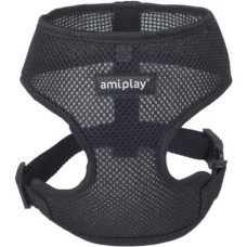 Amiplay-Ενιαίο Επιστήθιο σκύλου AIR μαύρο Small max 28 x 33-48cm