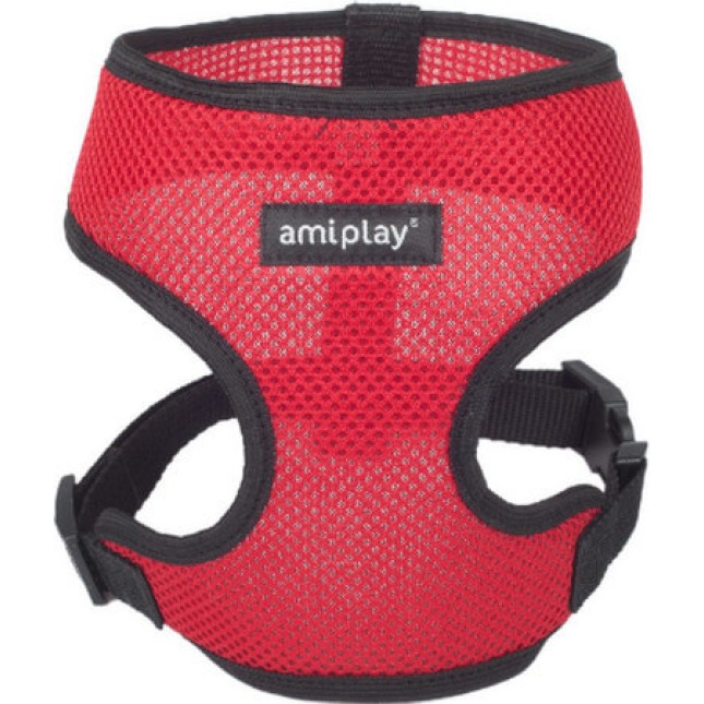 Amiplay-Ενιαίο Επιστήθιο σκύλου AIR κόκκινο Large max 39 x 45-60cm