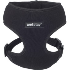 Amiplay-Ενιαίο Επιστήθιο σκύλου DENVER μαύρο Medium max 34 x 40-55cm