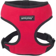 Amiplay-Ενιαίο Επιστήθιο σκύλου DENVER κόκκινο Small max 28 x 33-48cm
