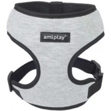 Amiplay-Ενιαίο Επιστήθιο σκύλου DENVER γκρι Small max 28 x 33-48cm