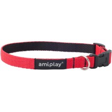 Amiplay-περιλαίμιο σκύλου TWIST κόκκινο  Small 20-35 x 1cm