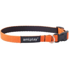 Amiplay-περιλαίμιο σκύλου TWIST πορτοκαλί  Small 20-35 x 1cm