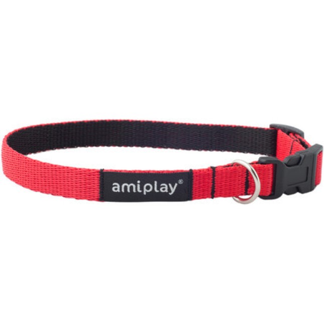 Amiplay-περιλαίμιο σκύλου TWIST κόκκινο Large 35-50 x 2cm