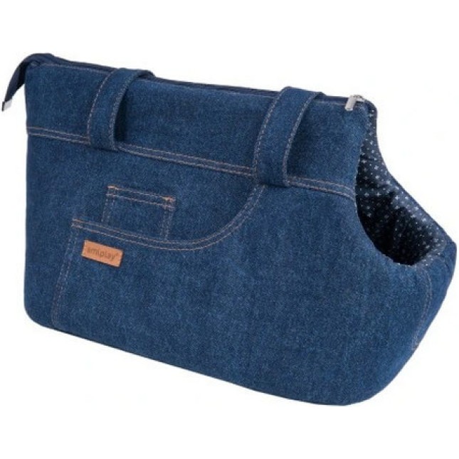 Amiplay-τσάντα μεταφοράς DENIM ναυτικό μπλε Small 35 x 21 x 24 cm