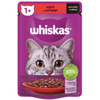 Whiskas Core Μοσχάρι σε Σάλτσα 85gr