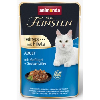 Animonda Vom Feinsten Γάτας pouch πουλερικά & μπακαλιάρος φιλέτο 85gr