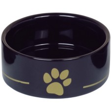 Nobby Κεραμικό Μπολ GOLDEN PAW μαύρο O 12x4,5cm, 0,25l