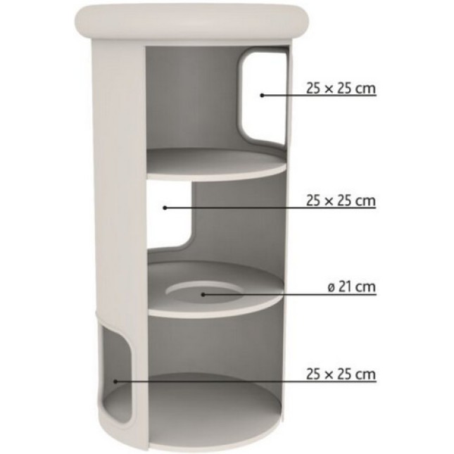 Trixie νυχοδρόμιο Harvey tower για τη γάτα του σπιτιού σας 118cm γκρι