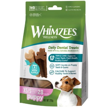 Whimzees Puppy για την οδοντική υγεία του κουταβιού σας  210g