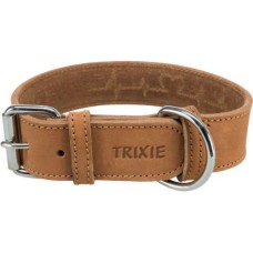 Trixie περιλαίμιο Rustic Heartbeat με παχύ δέρμα S-M 34-40cm/30mm καφέ