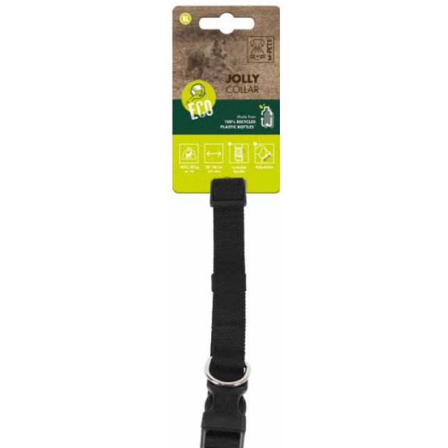 M-pets JOLLY ECO Μαύρο περιλαίμιο XL 2,5x38 - 66cm